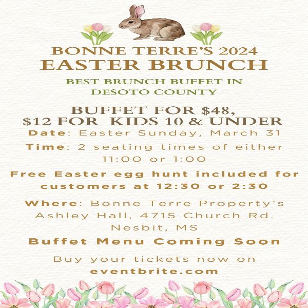 Bonne Terre Easter Brunch Buffet Easter Egg Hunt Visit Desoto County