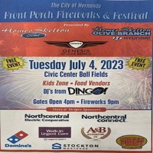 Front Porch Fireworks & Festival Visit DeSoto County